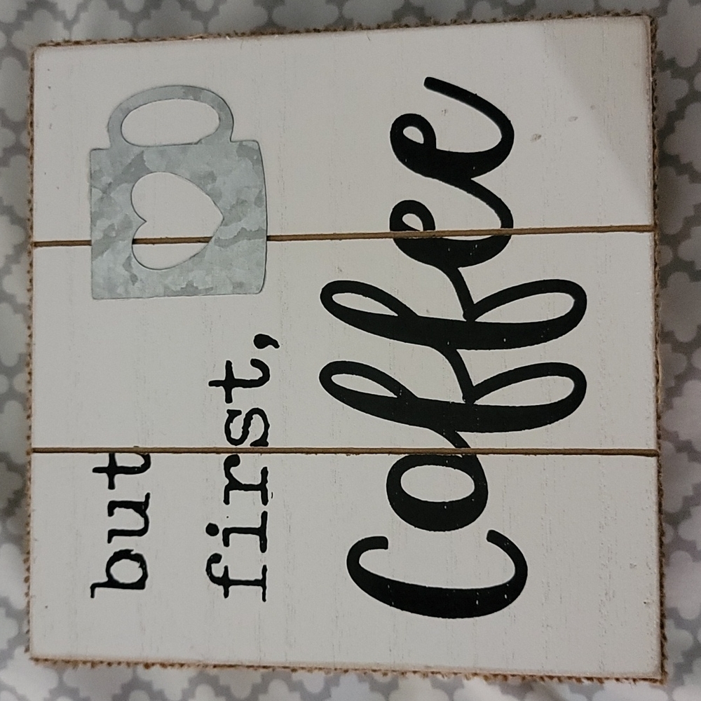 Wooden Coffee Sign Decor